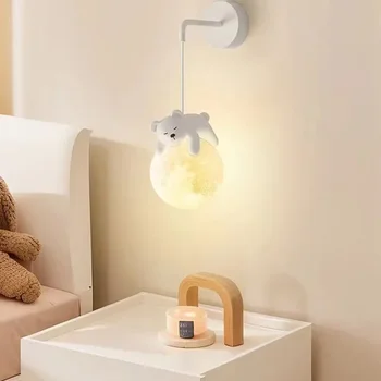 Современный светодиодный настенный светильник Creative Moon Light Для прикроватной тумбочки в спальне, детской комнаты, фоновой стены, декоративной подсветки дома в помещении 3