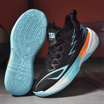 Мужская ударопоглощающая баскетбольная обувь, изготовленная по индивидуальному заказу, Прочные и стильные ботинки, готовые к броску, легкая спортивная обувь