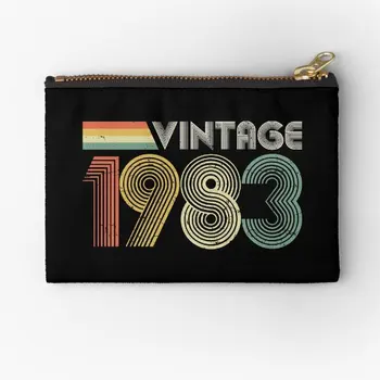 Винтаж 1983, подарок на 40-летие, сумки на молнии, кошелек, сумка для хранения нижнего белья, Маленькие трусики, Монета, Женская упаковка, Носки, Чистые деньги 11