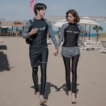 Wisuwore Asian 2023 новая пара водолазных костюмов раздельный купальник с длинными рукавами консервативный спортивный костюм для серфинга и подводного плавания с медузами 18