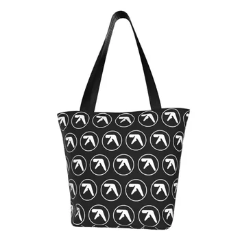 Вторичная переработка Aphex Twin Shopping Bag Женская холщовая сумка-тоут через плечо, моющиеся сумки для покупок с продуктами 12