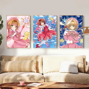 Плакат Cardcaptor Sakura Хорошего качества Принты и плакаты Винтажный декор домашнего бара, кафе, Эстетическая художественная Роспись стен 19