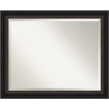 Настенное зеркало со скосом (26,5 X 32,5 дюйма) В бронзовой раме Trio, натертой маслом, - зеркало для ванной комнаты, бронза, большие зеркала без крепления 16