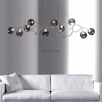 Дизайнерские Новые Подвесные светильники из светодиодного стекла для гостиной, Столовой, спальни, Кафе, Подвесной Декор для дома, Молекулярная Люстра Magic Bean 10