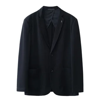 7094-2023 Осенне-зимний новый продукт, мужской костюм, деловой, повседневный, простой, в сетку, одинарный западный жакет, мужское верхнее пальто 5