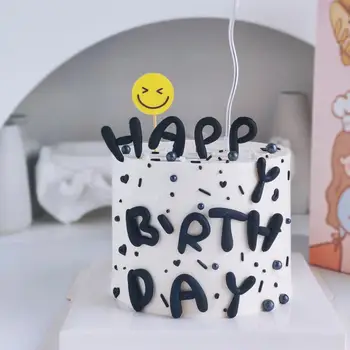 1 июня С Днем рождения, мягкий клейкий топпер для торта, с Днем рождения, карамельный цвет для украшения торта ко Дню защиты детей. 12