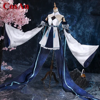 CosAn Новая игра Genshin Impact Guizhong Косплей костюм Прекрасное милое форменное платье Одежда для ролевых игр на вечеринке 12