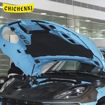 Для Porsche Macan 2014-2022 Теплозвукоизоляция автомобиля Хлопковый передний капот Защита двигателя ковриком Шумоглушитель