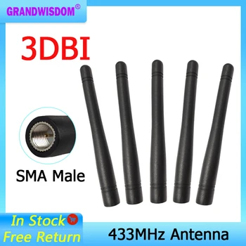 2/5шт 433 МГц Антенна 3dbi sma с прямой головкой lora antene для RF FSK ASK CC1101 4432 Smart module lorawan приемник сигнала 9