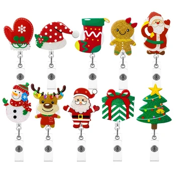 Фетровый держатель для значка с катушкой для рождественских значков, для медсестры, учительницы, женщин, мужчин, Украшения для офисных чулок, Подарки