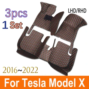 Автомобильные Коврики Для Пола Tesla Model X 2016 ~ 2022 6-Местный Набор Ковриков Для Защиты От грязи Для Tesla Model X Accessoires 2022 Автомобильные Аксессуары 12