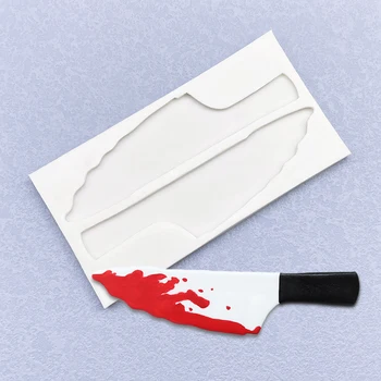 Нож Кинжал на Хэллоуин Силиконовая форма для торта Sugarcraft Форма для выпечки кексов Инструменты для украшения помадки