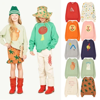 Новые хлопковые толстовки TAO Kid, свитер для маленьких мальчиков и девочек, толстовка с рисунком для новорожденных, модный детский пуловер с длинными рукавами и принтом 5