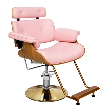 Высококачественные салонные стулья, кресло для укладки волос, антикварные чехлы, парикмахерское золотое парикмахерское кресло 10