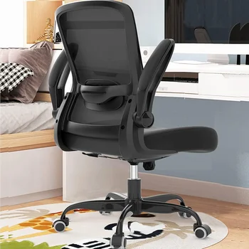 Офисный стул, эргономичный рабочий стул с регулируемой поясничной поддержкой, сетчатый компьютерный стул с высокой спинкой и откидывающимися подлокотниками-BIFMA Pa 13