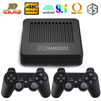 ИГРОВАЯ приставка GAME BOX G11 Wireless HD TV Set-top Box Игровая консоль 64 ГБ/128 ГБ/256 ГБ Android 9,0 и Emuelec 4,5 Двухсистемная Игровая консоль для PSP