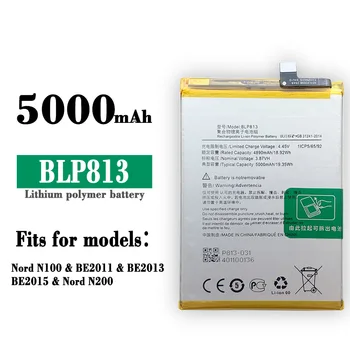 Высококачественная Сменная Батарея Для OPPO Nord N100 BE2011 N200 5G OnePlus Nord Phone BLP813 Battery 23