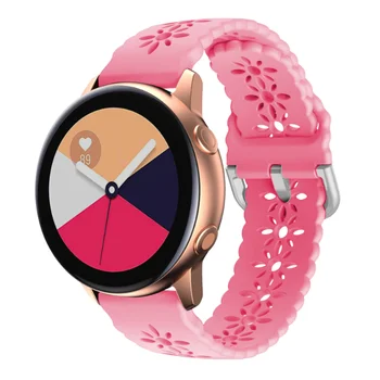 20мм 22мм Силиконовая лента Кружевная Силиконовая лента Женская Свадебная для девочек Милый Романтический ремешок для Samsung Huawei Amazfit Smartwatch 23