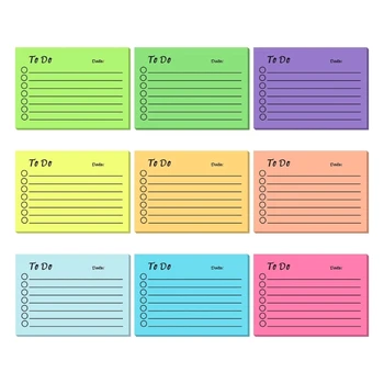 2022 Новые 9 ШТ Бумаги для Заметок 50 Листов/ Блокнот Для Заметок, Самозатвердевающие Блокноты для Заметок, Выложенные Напоминанием на Дверце Холодильника Компьютера