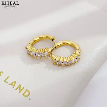 KITEAL 2023 трендовые крупные женские серьги золотого цвета 2020 модные изысканные серьги с цирконом, серьги для женщин класса люкс 23