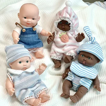 Куклы Реборн Baby Reborn Силиконовая Кукла Реборн Baby Doll 12 см 4,72 дюйма Пальмовые Куклы Пижама Платье Моделирование Baby Reborn Baby Doll Игрушки 6