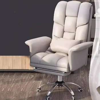 Роскошное портативное офисное кресло с эргономичной подушкой для спины, удобной подставкой для ног, офисные стулья на колесиках, Мобильная офисная мебель Sillas De. 12