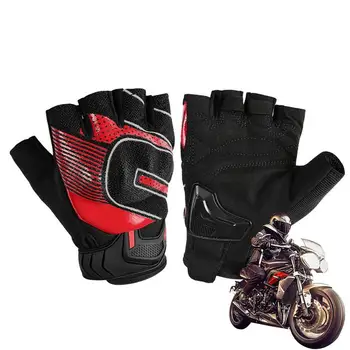 Летние мотоциклетные перчатки, нескользящие мотоциклетные перчатки без пальцев, дышащие перчатки с сенсорным экраном, Жесткая защита суставов для верховой езды