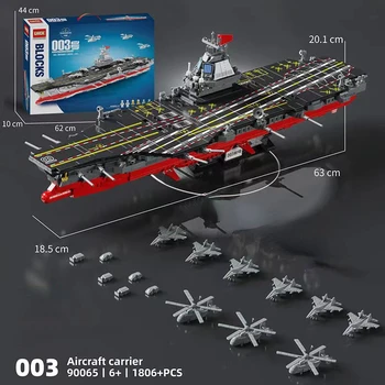 Совместим с военными строительными блоками Lego армейский самолет Крейсер эсминец военный корабль Линкор Оружие DIY Игрушки для мальчиков Подарок 9