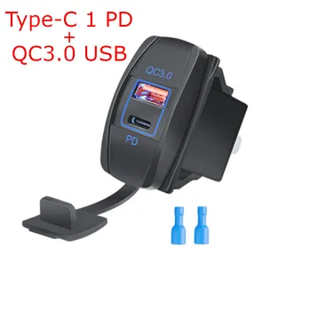 Поставляется с автомобильным зарядным устройством aperture Type-C 1 PD QC3.0 USB-разъем, адаптер питания, водонепроницаемая быстрая зарядка 8