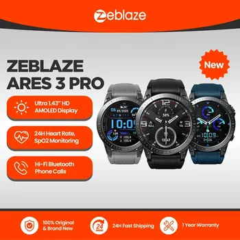 Новые Смарт-Часы Zeblaze Ares 3 Pro с Ультра HD AMOLED Дисплеем Для Голосовых Вызовов, 100 + Спортивных Режимов, 24-часовой Монитор Здоровья, Умные Часы для Мужчин 14