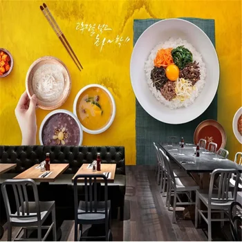 Изготовленный на заказ Ручной корейский ресторан Тематический Ресторан В корейском стиле внутреннего двора магазин барбекю украшения обои Фреска 3D 16