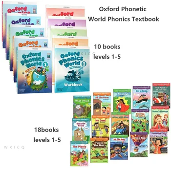 Английская книжка с картинками, полный набор из 18 оригинальных оксфордских 1-5 классов, естественная орфография, увлекательное чтение книжки с картинками Oxford Phonics Word 1