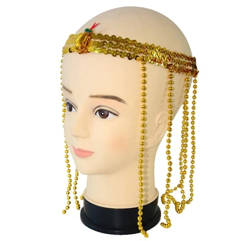 Обруч для волос, золотые блестки, головные уборы для косплея, повязка на голову, принадлежности для косплея, прямая поставка