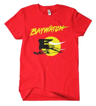 Футболка с логотипом Baywatch, культовый сериал, юбка Hasselhoff, Забавный пляжный спасатель 19