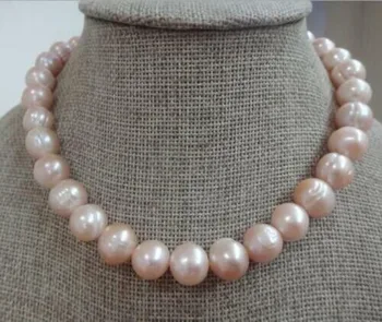 10-11 мм натуральное ожерелье из розового жемчуга южных морей в стиле барокко, 18 дюймов, винтажные подвески 23