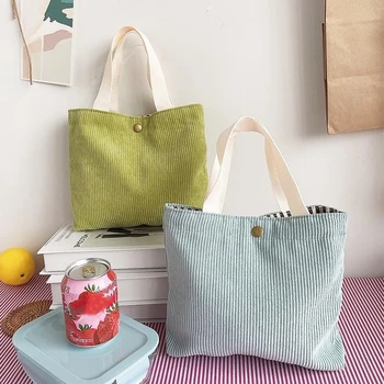 Маленькая холщовая женская сумка-тоут, однотонная женская сумка для ланча, модные сумки для покупателей, тканевые сумки для бенто для личного офиса, пакеты для еды 17
