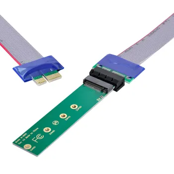 Cablecc NGFF M-key NVME AHCI SSD к PCI-E 3.0 1x x1 Вертикальный Адаптер с Удлинителем от Мужчины к женщине 19