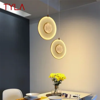 Подвесной светильник TYLA Nordic, современный круглый светодиодный светильник креативного дизайна, украшение для гостиной, столовой, спальни. 13