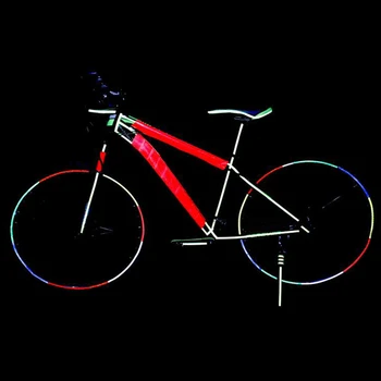 Светоотражающие полосы на корпусе велосипеда, Водонепроницаемая лента для мотоцикла, Наклейка-отражатель для складной кровати, автомобиля / горного велосипеда / мотоцикла 10
