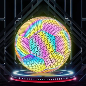 Светоотражающие футбольные светодиодные тренировочные футбольные мячи размер 5 Светящиеся флуоресцентные светоотражающие Крутые светящиеся футбольные светящиеся мячи