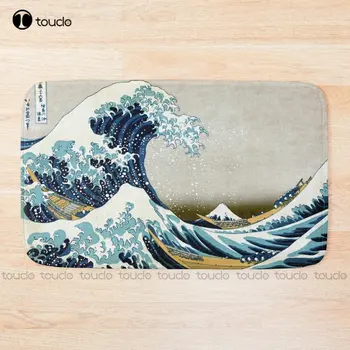 Великая волна, знаменитые японские работы Канагавы, коврик для ванной Кацусика, коврик для ванной для ванной 13