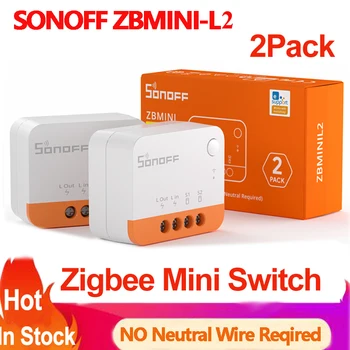 Sonoff Zigbee Mini L2 ZBMinil2 Smart Mini Zigbee Switch НЕ требуется Нейтральный провод Модуль Умного Дома Дистанционное голосовое управление (2 упаковки) 13