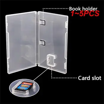 1-5 шт. лот, футляр для хранения игровых карт, Прозрачная коробка, держатель картриджа, корпус для переключателя NS С книжным держателем для вставленной крышки 2
