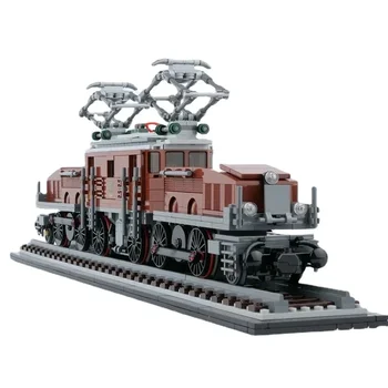 В наличии 1271 шт. Модель поезда с крокодиловым локомотивом, строительные блоки, кирпичи, игрушки, подходящие для высокотехнологичных игрушек 10277 для детского подарка 10