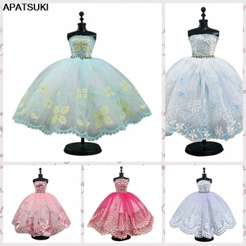 Модное балетное платье-пачка для куклы Барби, одежда, аксессуары для кукол 1/6, 3-слойная юбка со стразами, бальное платье для вечеринки, игрушка 18