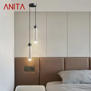 Современный Латунный светодиодный Подвесной светильник ANITA, 3 Цвета, Креативный Декоративный Подвесной Светильник для дома, спальни 18