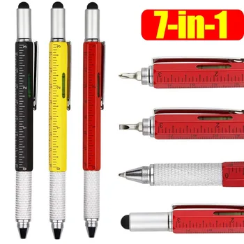 Многофункциональная емкостная ручка с отверткой, спиртовой шкалой, шариковой ручкой, сенсорными ручками для экрана, гаджетами, строительными инструментами 12
