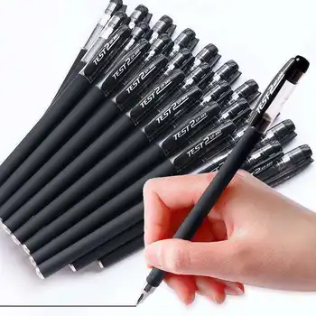 Гелевые ручки с матовым покрытием, черные, синие, Красные, шариковая ручка с заправкой, 0,5 мм, деловая ручка для подписи, канцелярские принадлежности для студентов, школы и офиса 1
