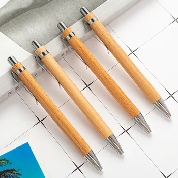 Шариковая ручка из цельного дерева для канцелярских принадлежностей для студентов 12