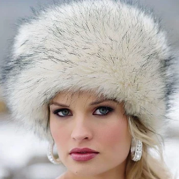 Женская шапка Lairauiy из искусственного меха, зимняя теплая лыжная шапка в русском стиле, пушистая шапка-наушник, аксессуар для уличного костюма 16